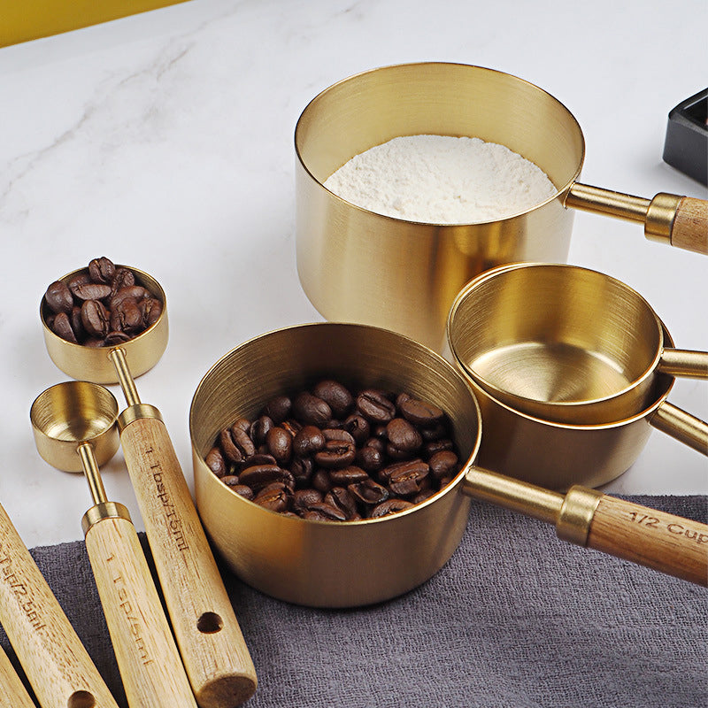 Set de cuillères et de tasses à mesurer en acier inoxydable