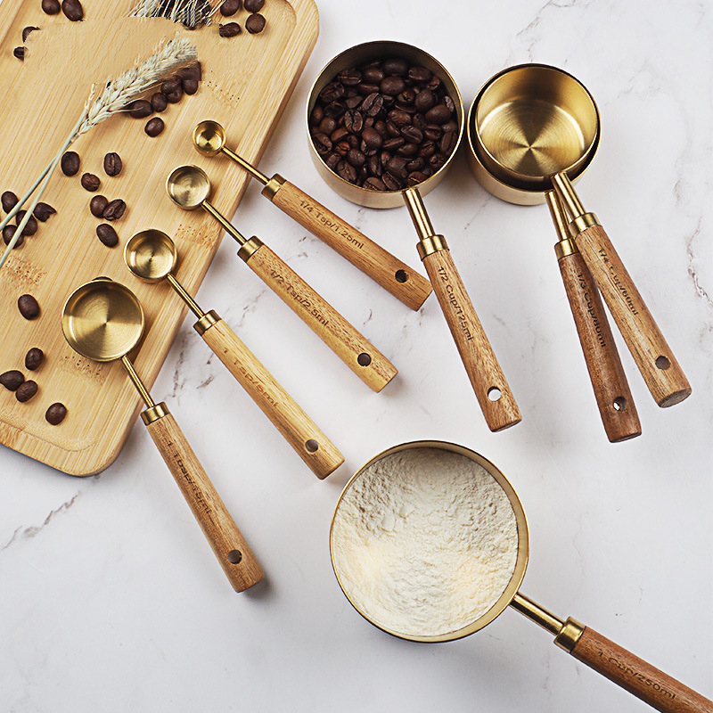 Set de cuillères et de tasses à mesurer en acier inoxydable