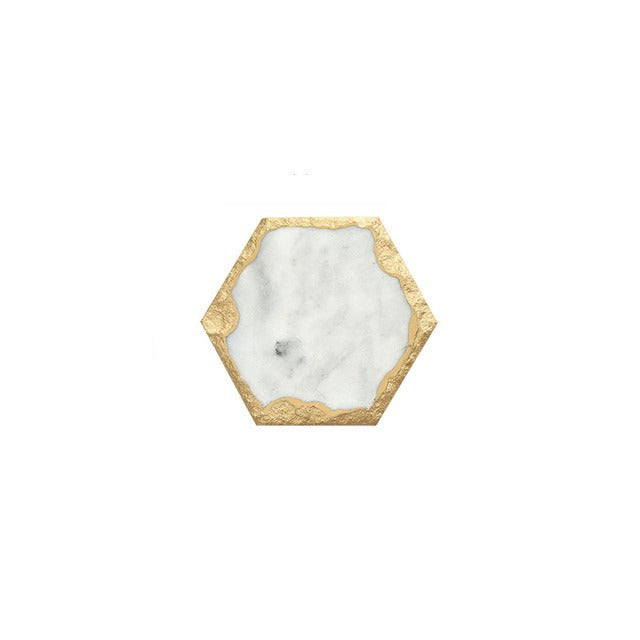 Plateaux en marbre naturel doré