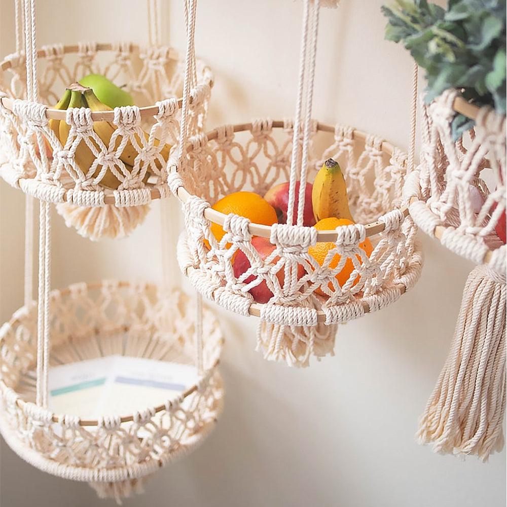 Panier Suspendu Macramé