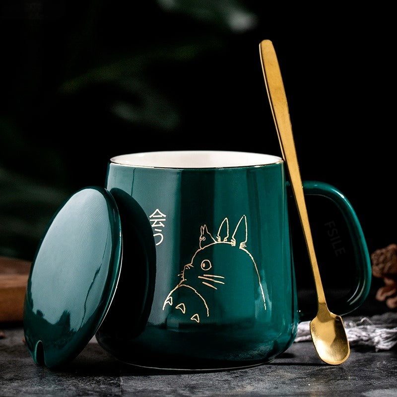 Tasse à café en céramique peinte en or de luxe léger