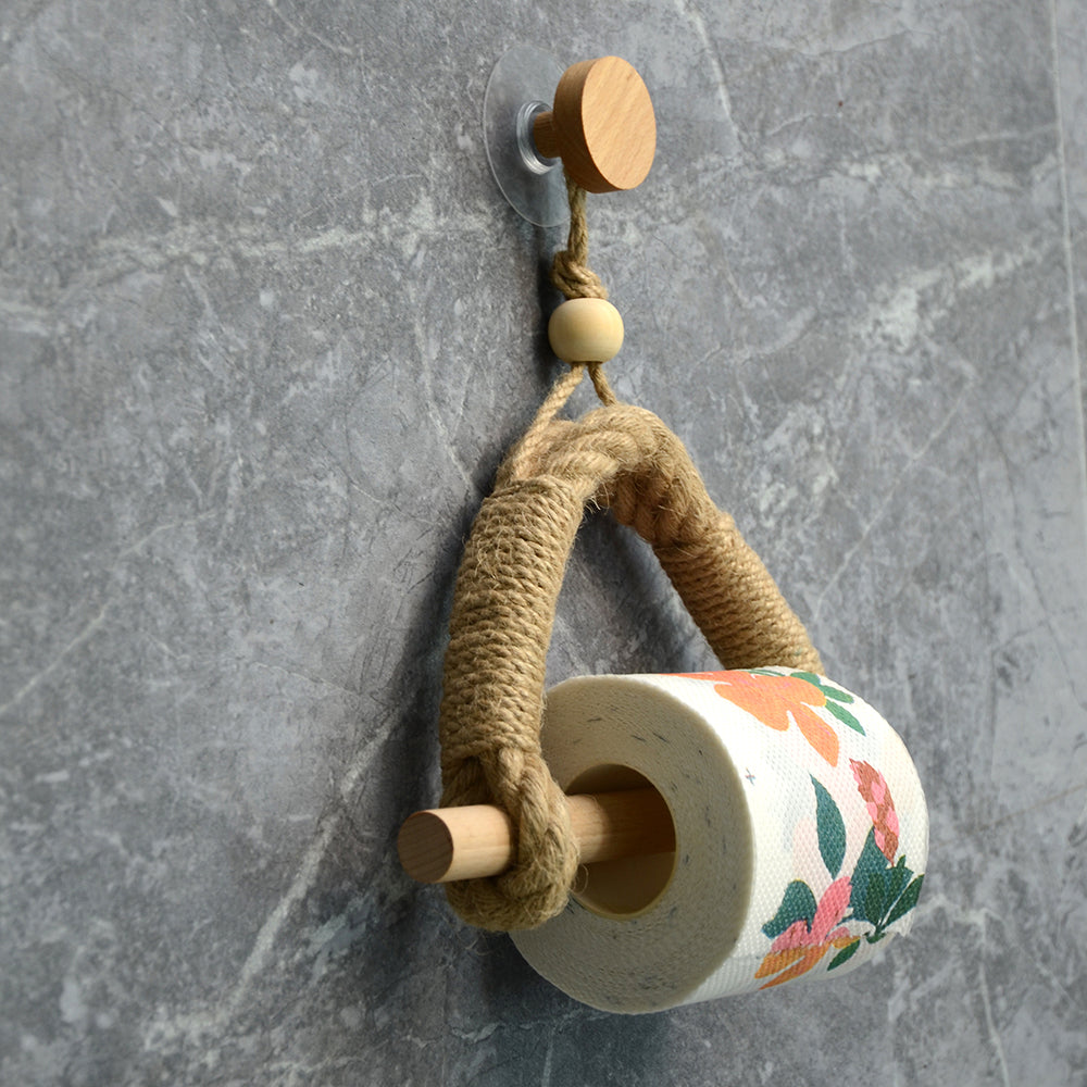 Porte-serviettes en corde antique