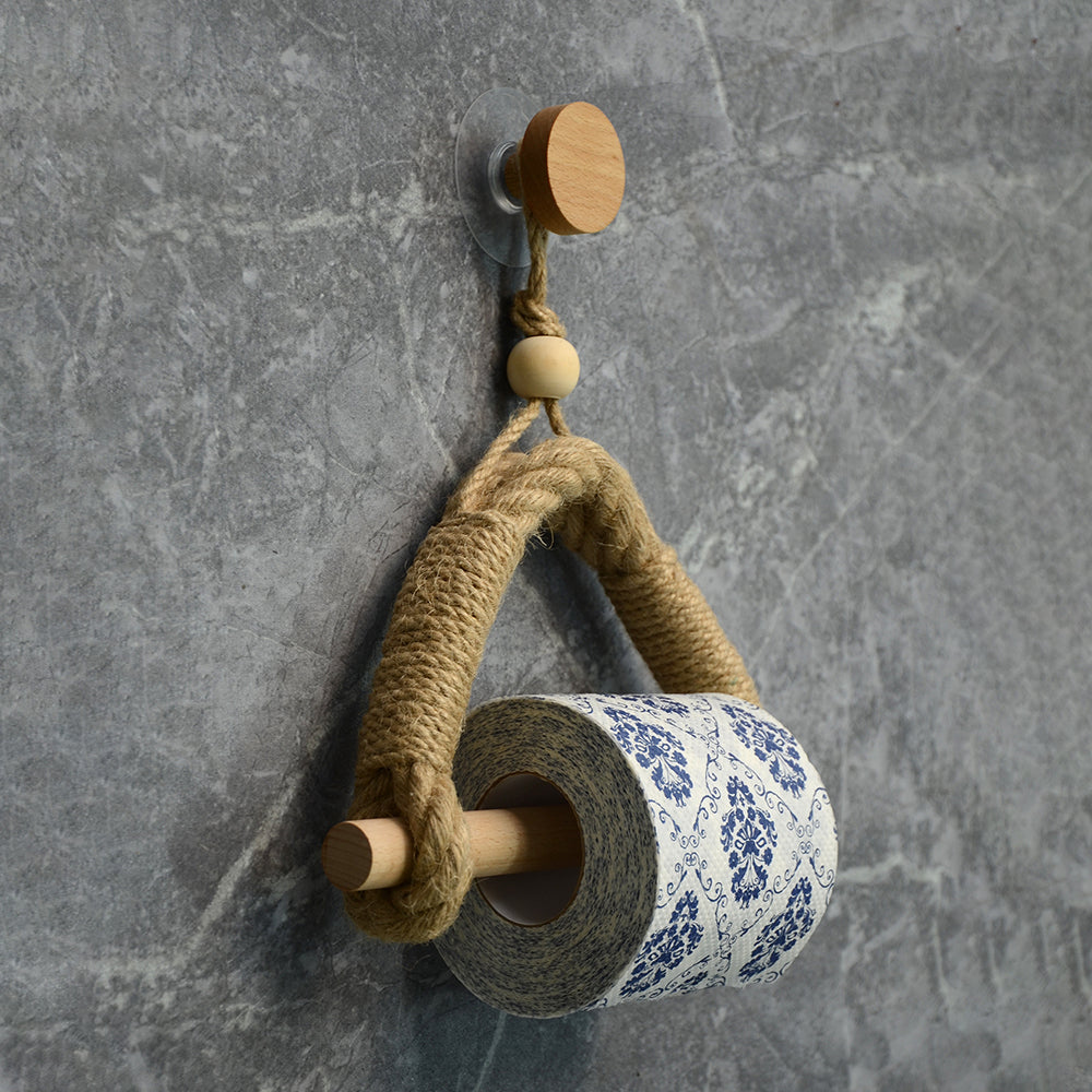 Porte-serviettes en corde antique