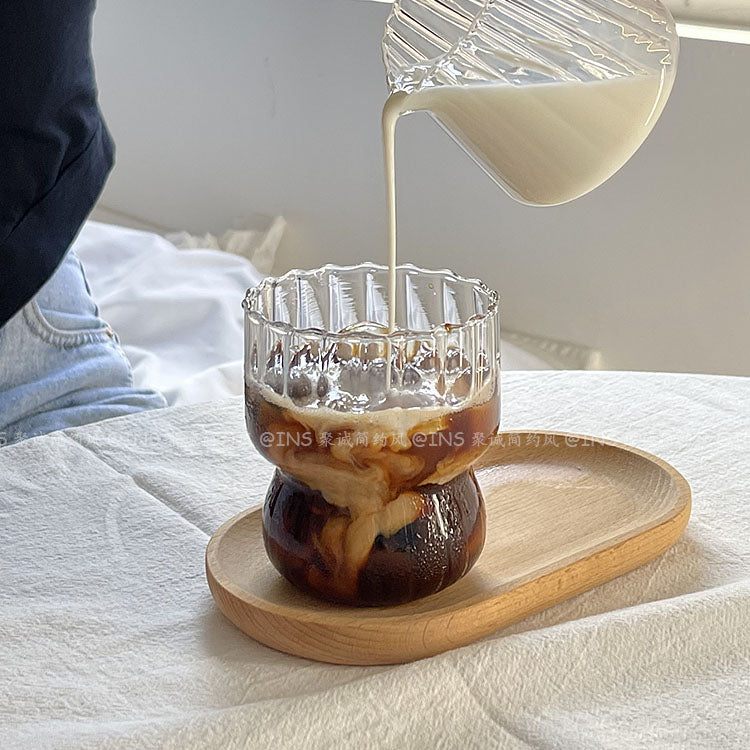 Tasses à café rétro en verre