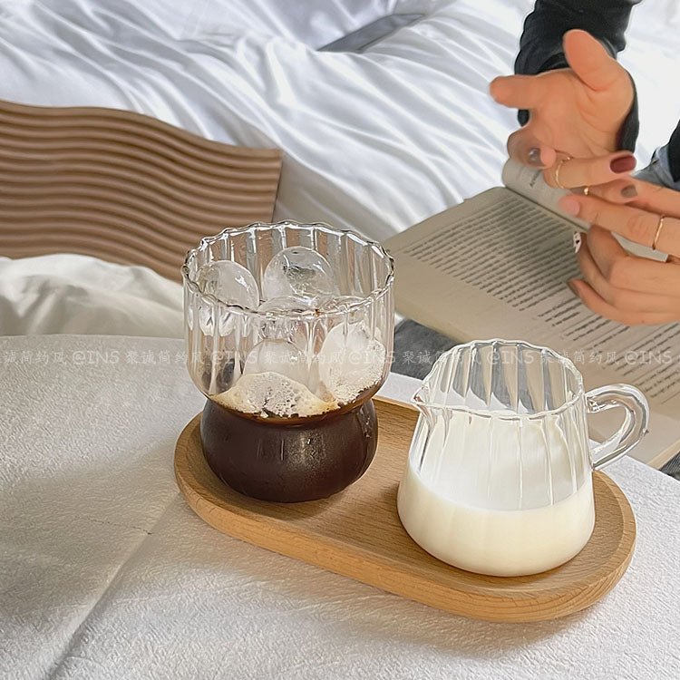 Tasses à café rétro en verre