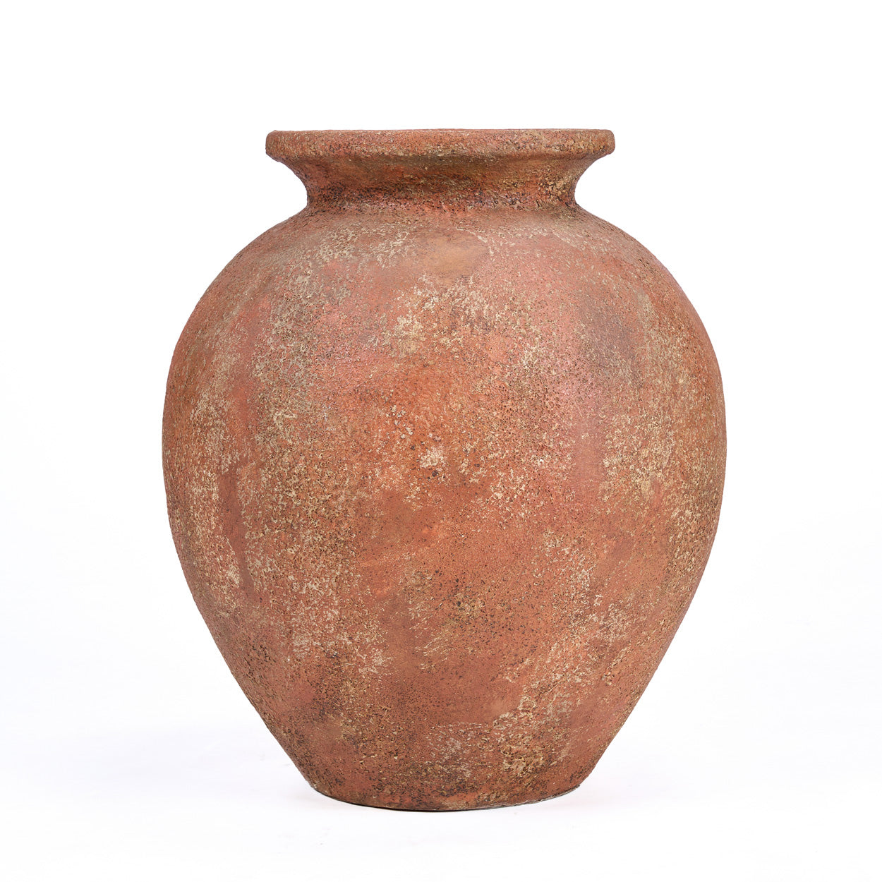 Brown vase on a white background