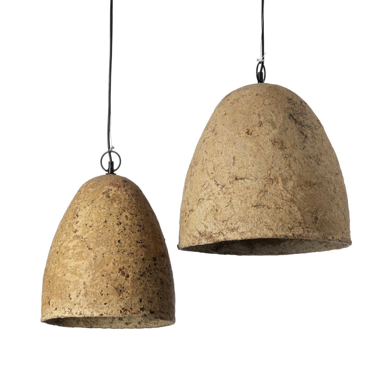 The Savana Pendant - Mud - S and L sizes on a white background