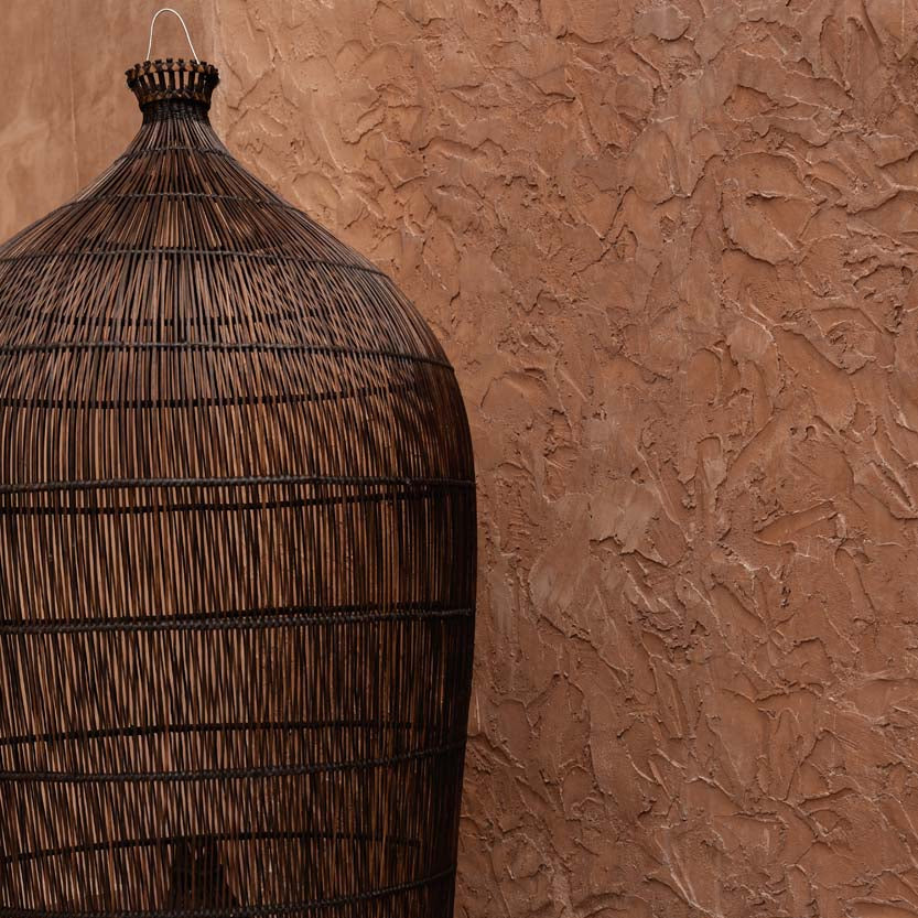 The Woven Bell Pendant - Dark Walnut Interior