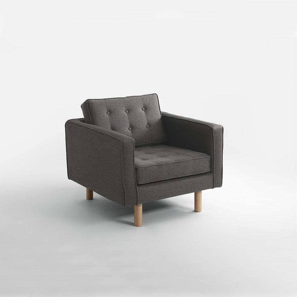 TOPIC WOOD Armchair Grey