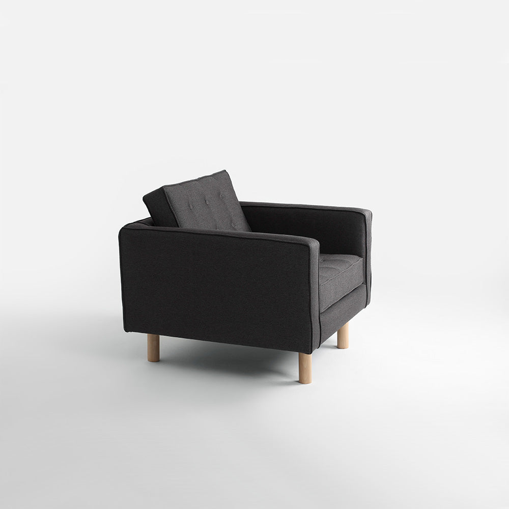 TOPIC WOOD Armchair Graphite