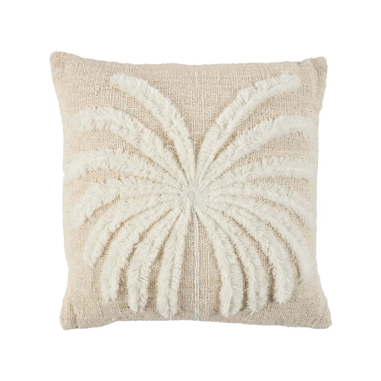 THE ISLA PALM Cushion Cover - Natural White