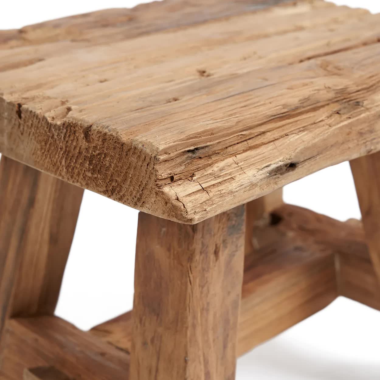 THE SHOJI Stool Natural Close View