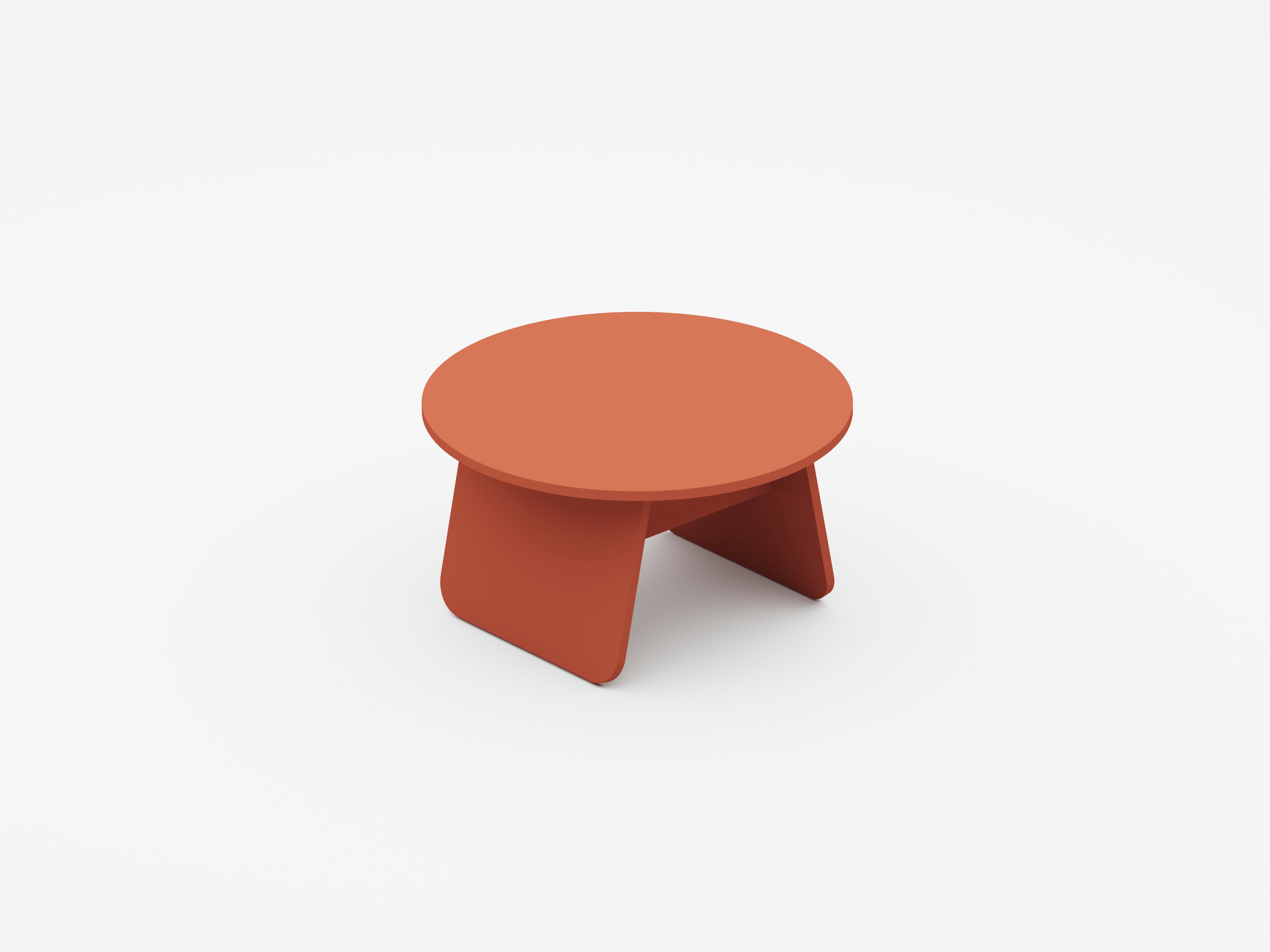 MOMOKO Round Side Table 71 Terracotta Melamine