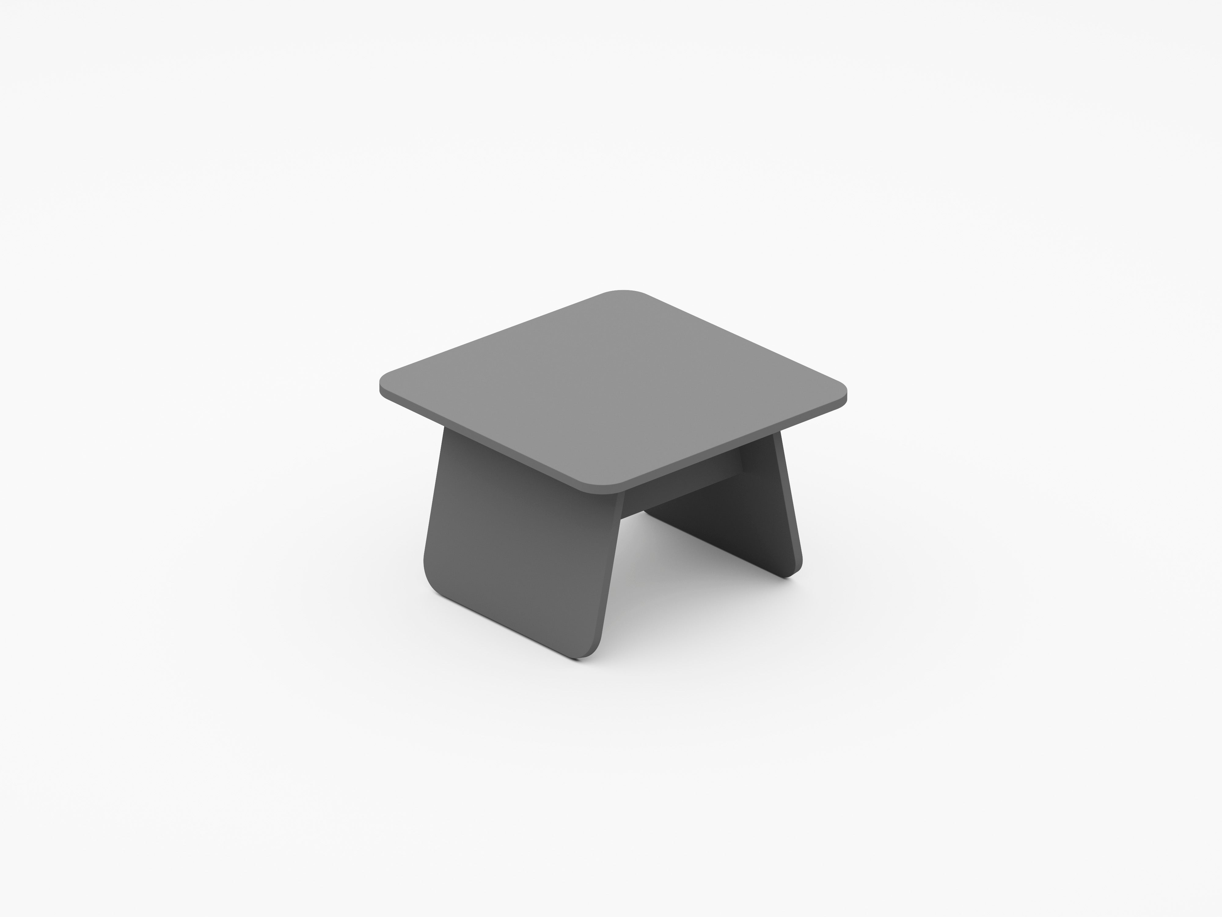 MOMOKO Square Side Table 71 Anthracite Melamine