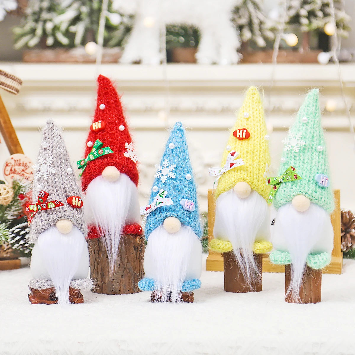 Poupée Gnome sans visage pour la maison de Noël