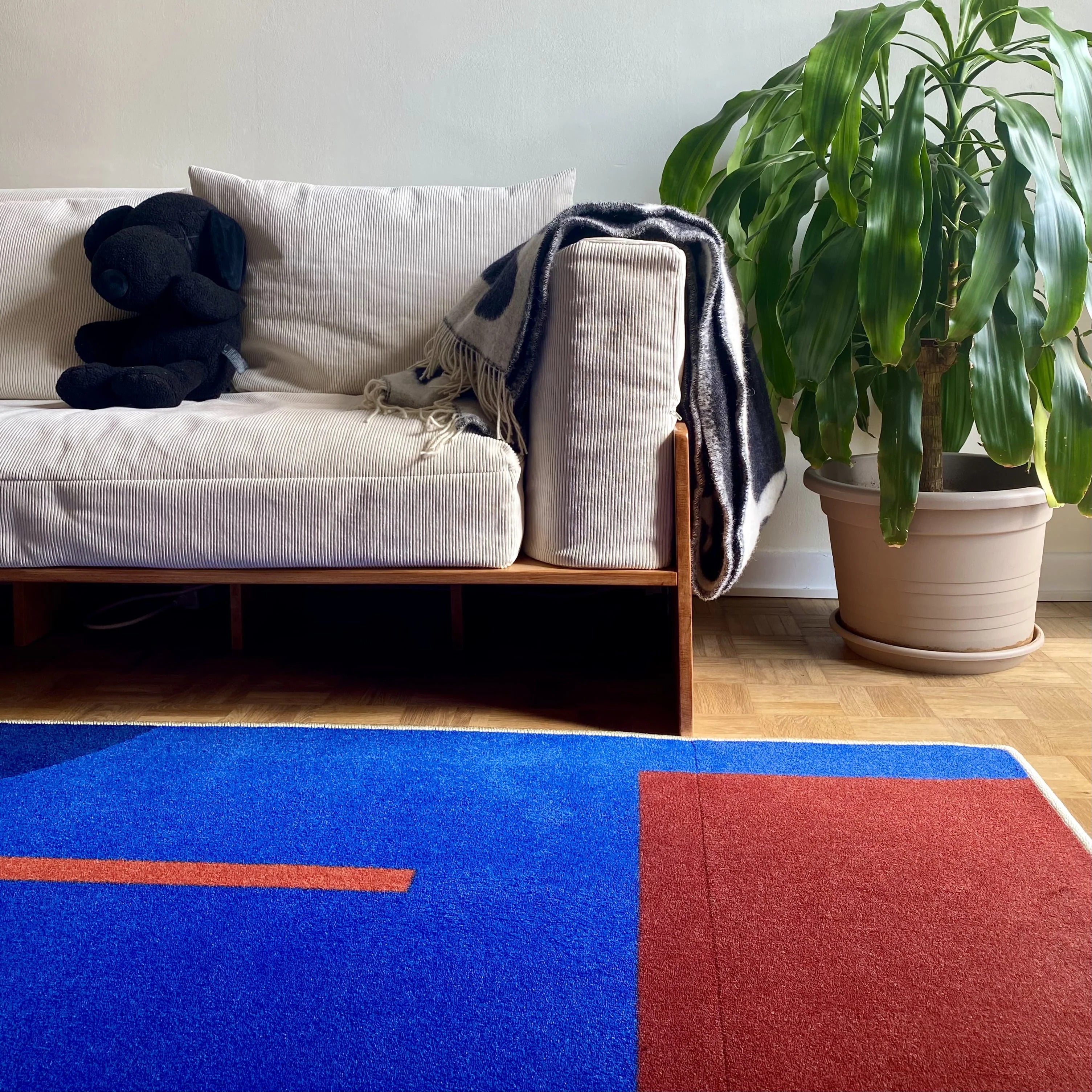 SUNI Homemade Rug Blue Living Room