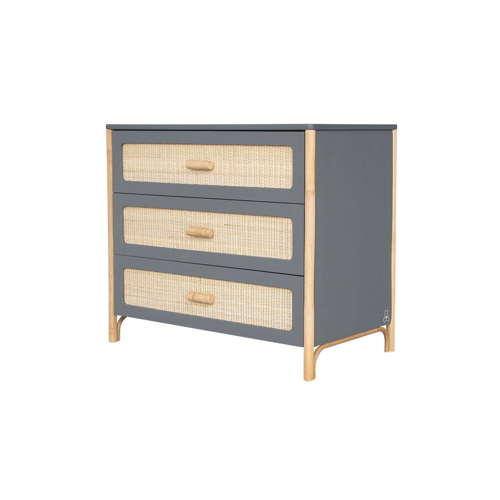 OCEANIA Rattan Chest of Drawer Grey