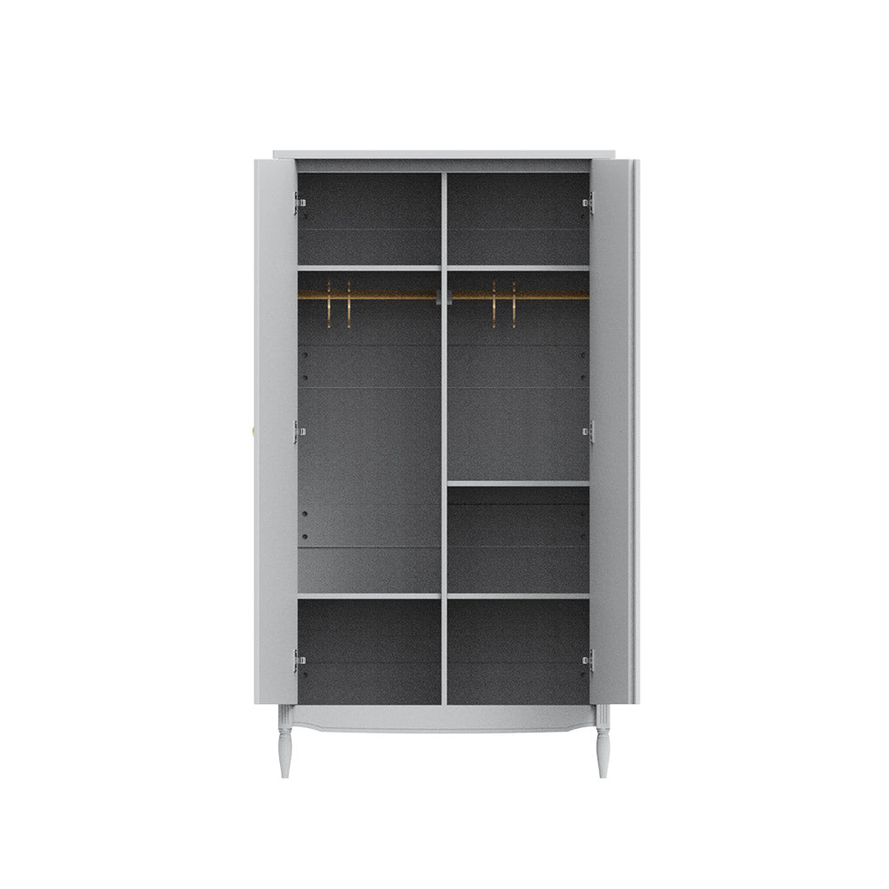 HERMIONE Wardrobe Grey Open