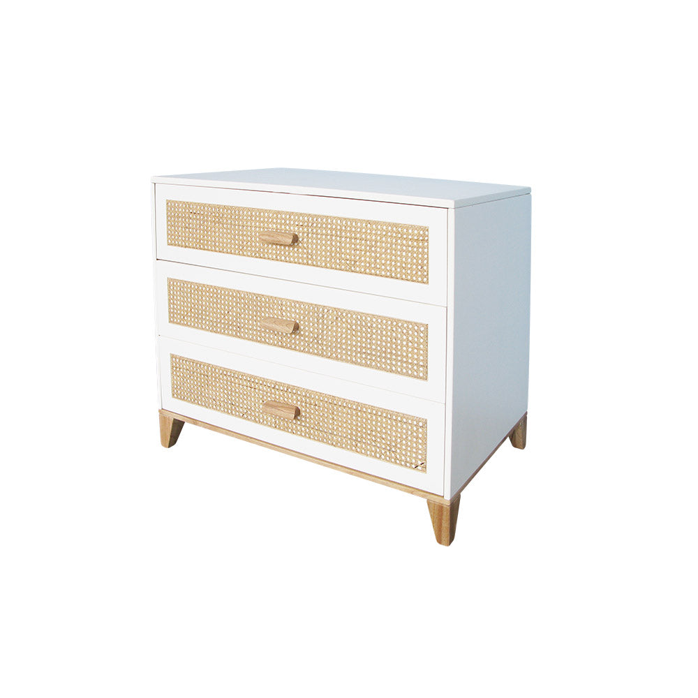 NAMI Rattan Chest of Drawers White