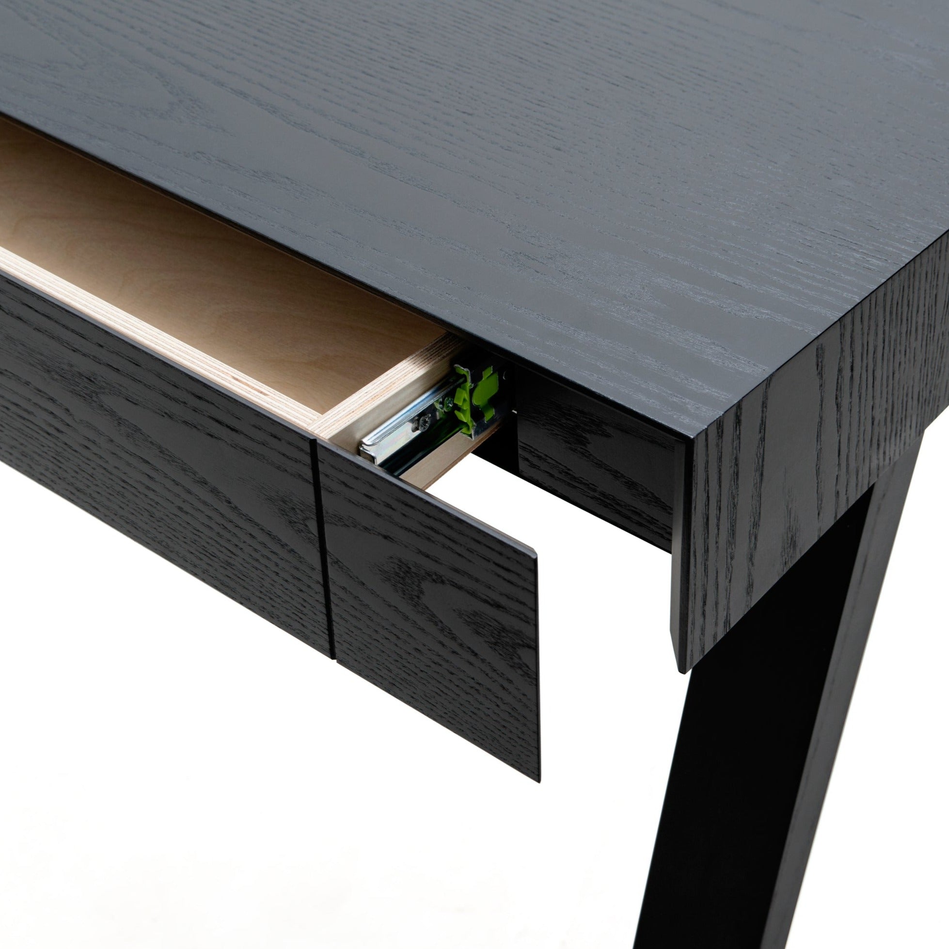 4.9 Desk black ash opened drawer