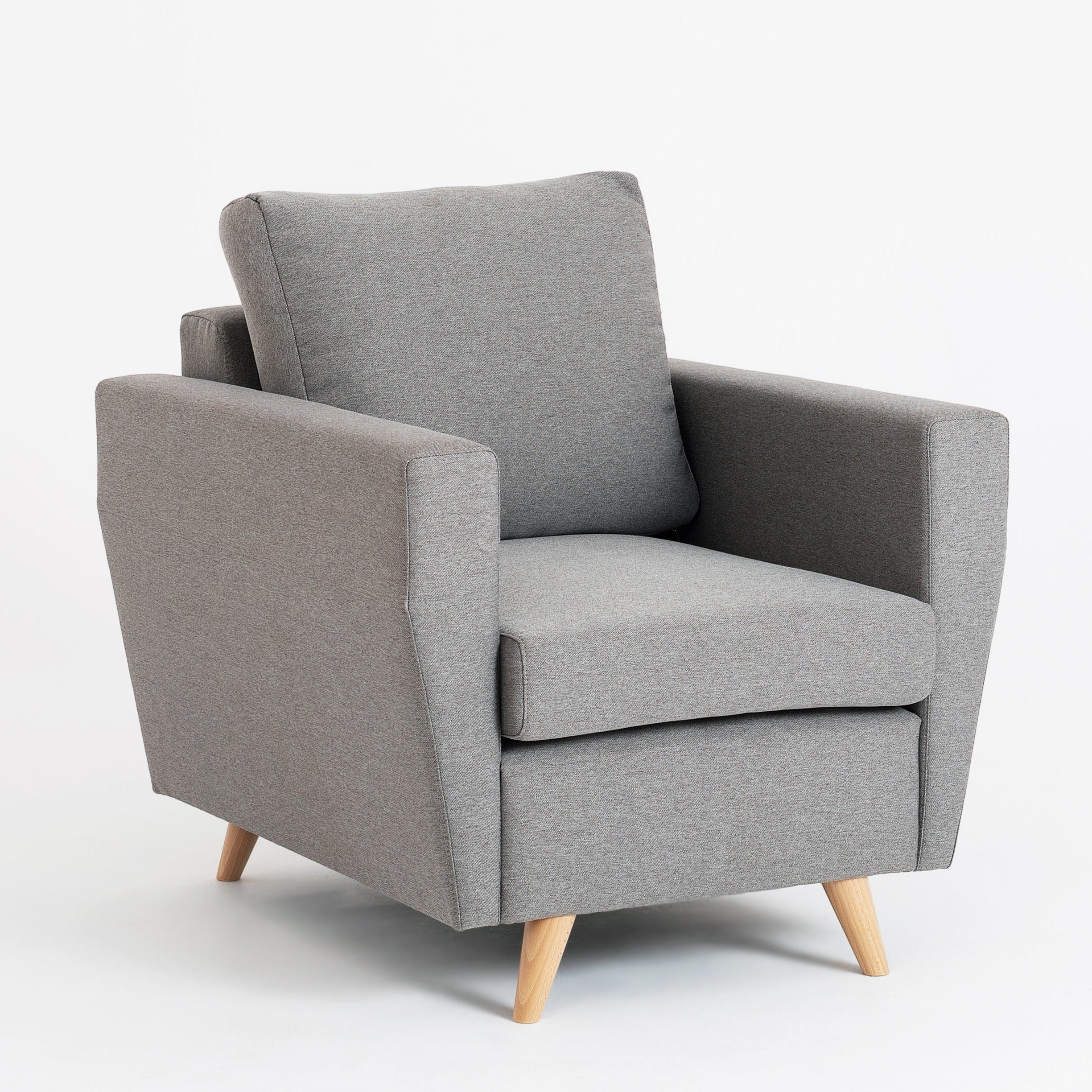 LOVER Armchair upholstery colour steel grey