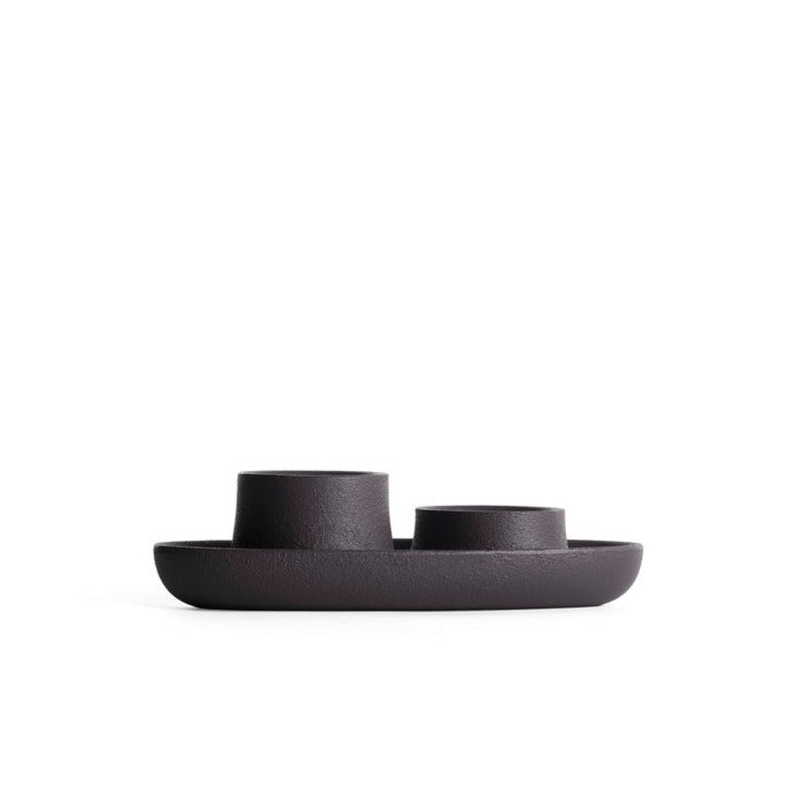 AYE Candle Holder 2 Funnel-black