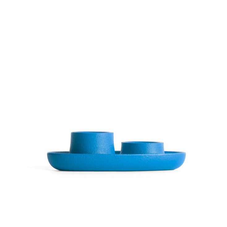 AYE Candle Holder 2 Funnel-blue