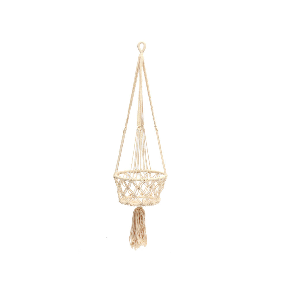 THE MACRAME Plant Holder medium, white