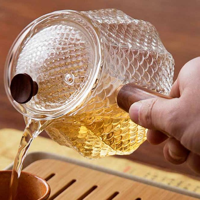 Hand Made Heat-Resistant Glass Teapot  top view