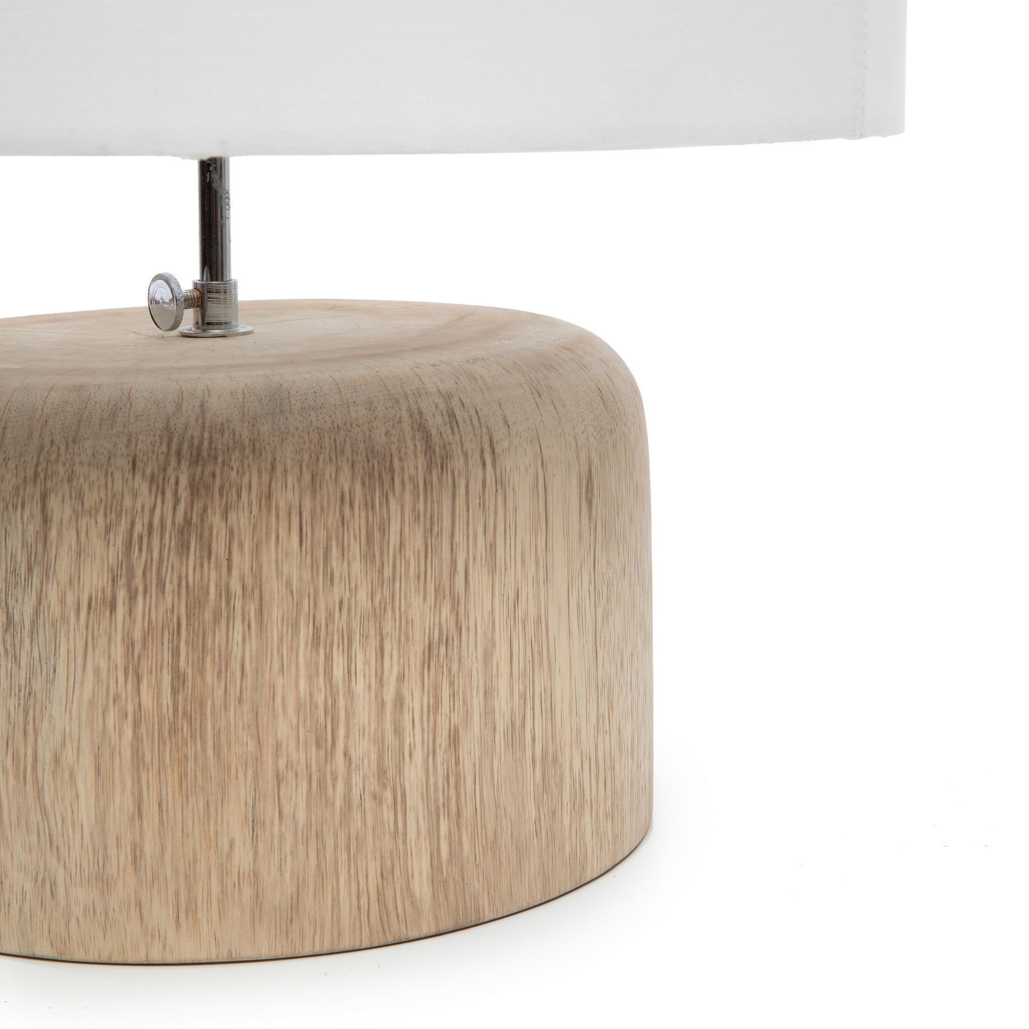 THE TEAK WOOD Table Lamp White base view