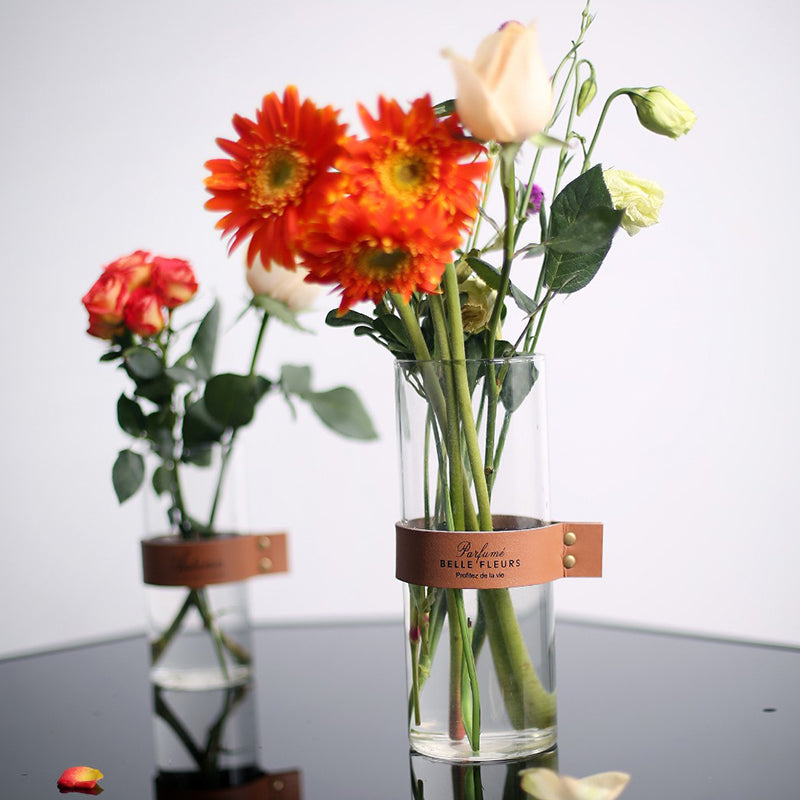 Vase en verre fleur transparent nordique