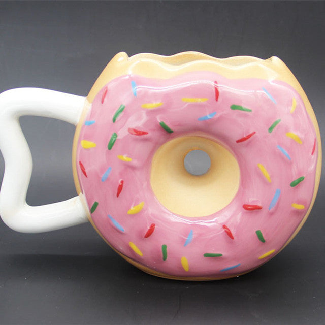 Tasses à café en céramique en forme de beignet créatif
