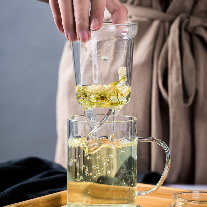 Tasse en verre avec infuseur à thé