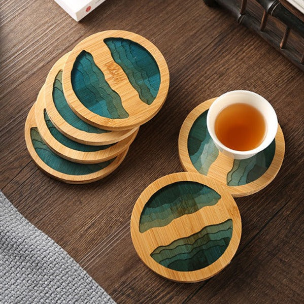 Set de table japonais sous-verres en bambou imperméable