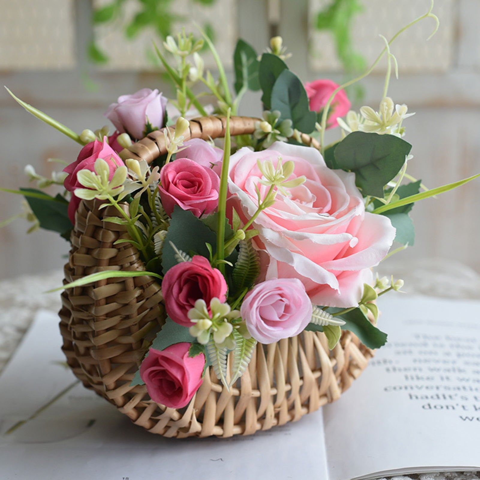 Panier d'arrangement de fleurs portable à la mode