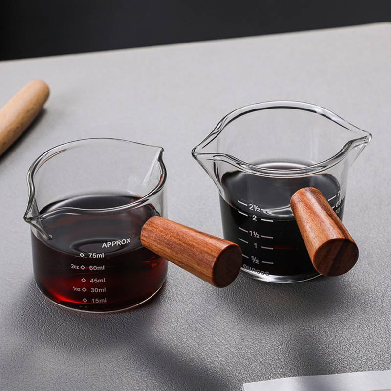 Tasse à mesurer pour espresso en verre résistant à la chaleur