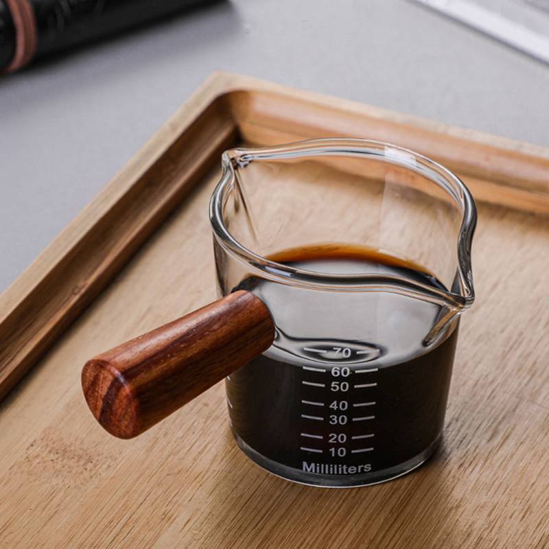 Tasse à mesurer pour espresso en verre résistant à la chaleur