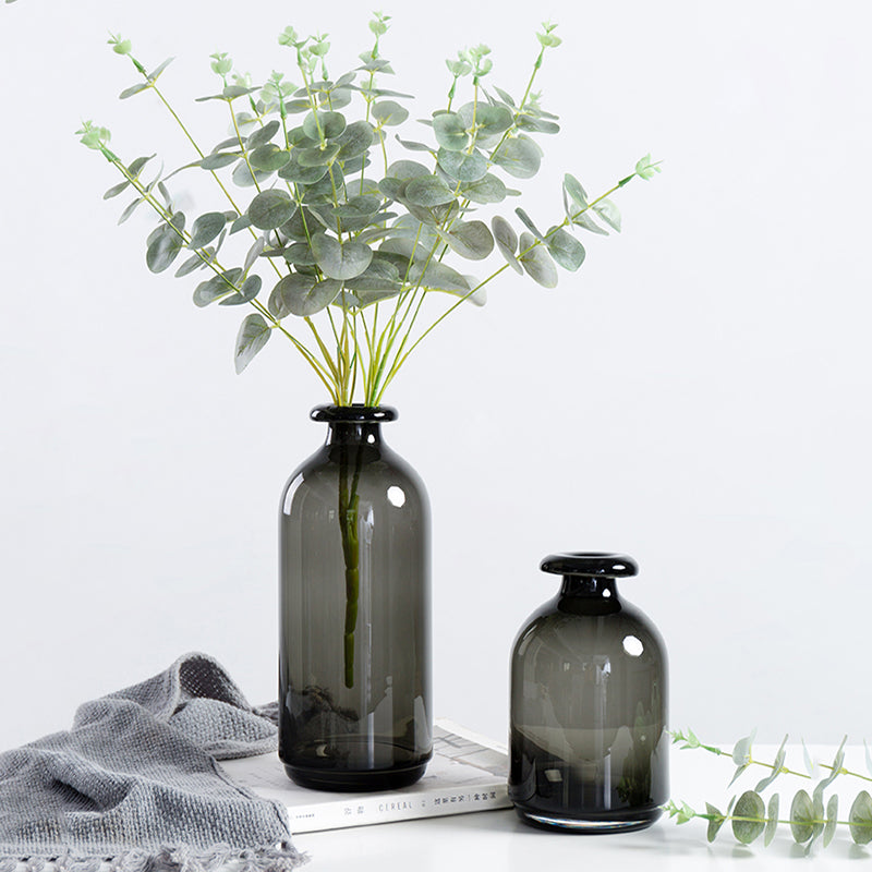 Vases en verre noir nordique pour la décoration du salon