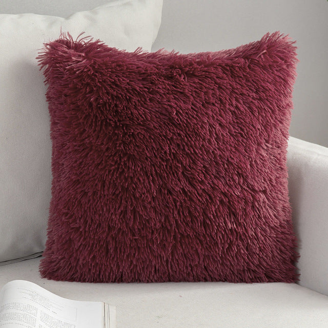 SOFT SHAGGY Housse de coussin en peluche