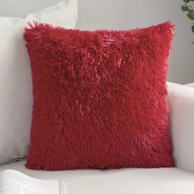 SOFT SHAGGY Housse de coussin en peluche