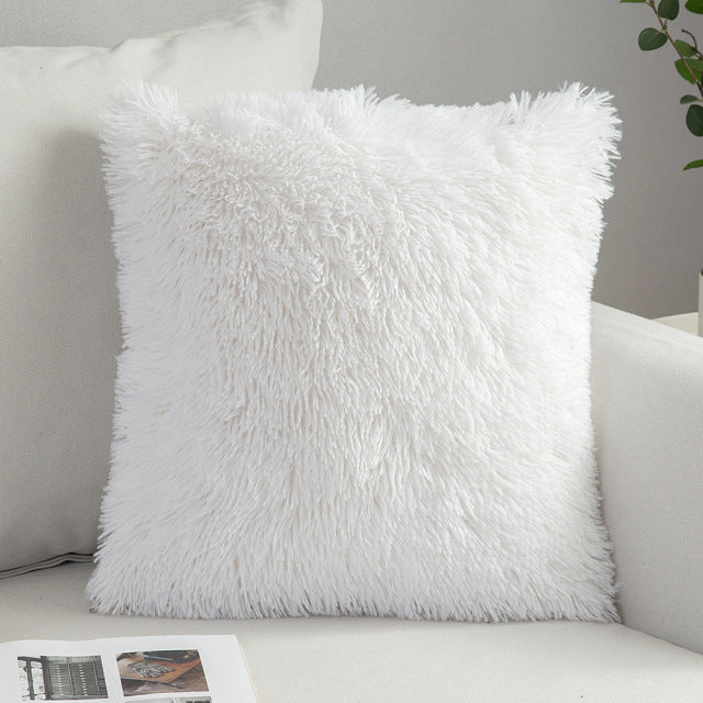 SOFT SHAGGY Housse de coussin en peluche