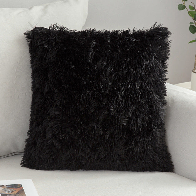 SOFT SHAGGY Housse de coussin en peluche