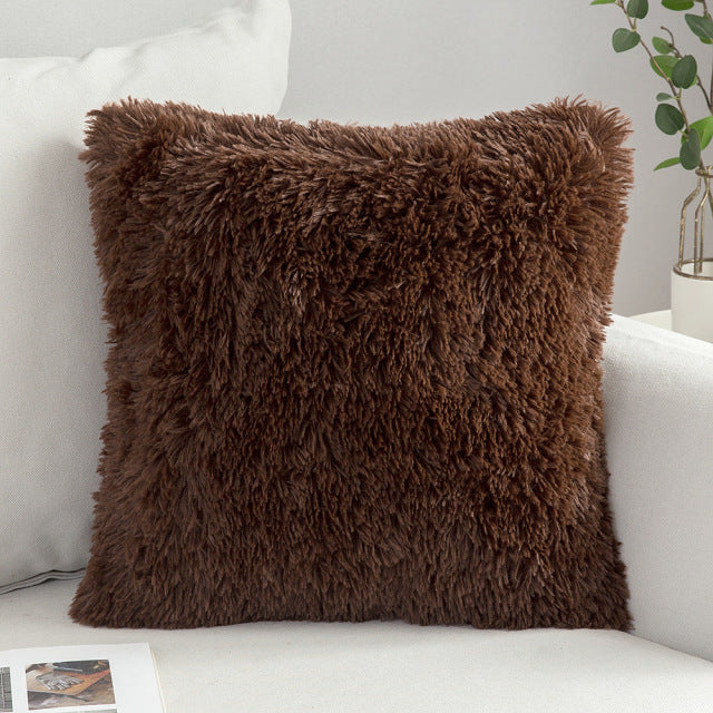 SOFT SHAGGY Housse de coussin en peluche