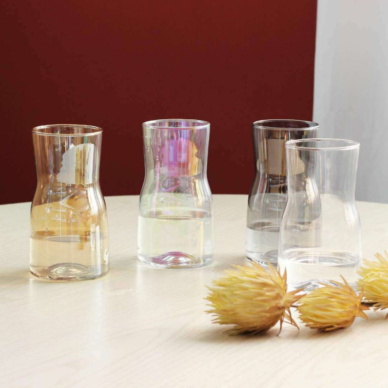 Vase en verre élégant pour fleurs séchées