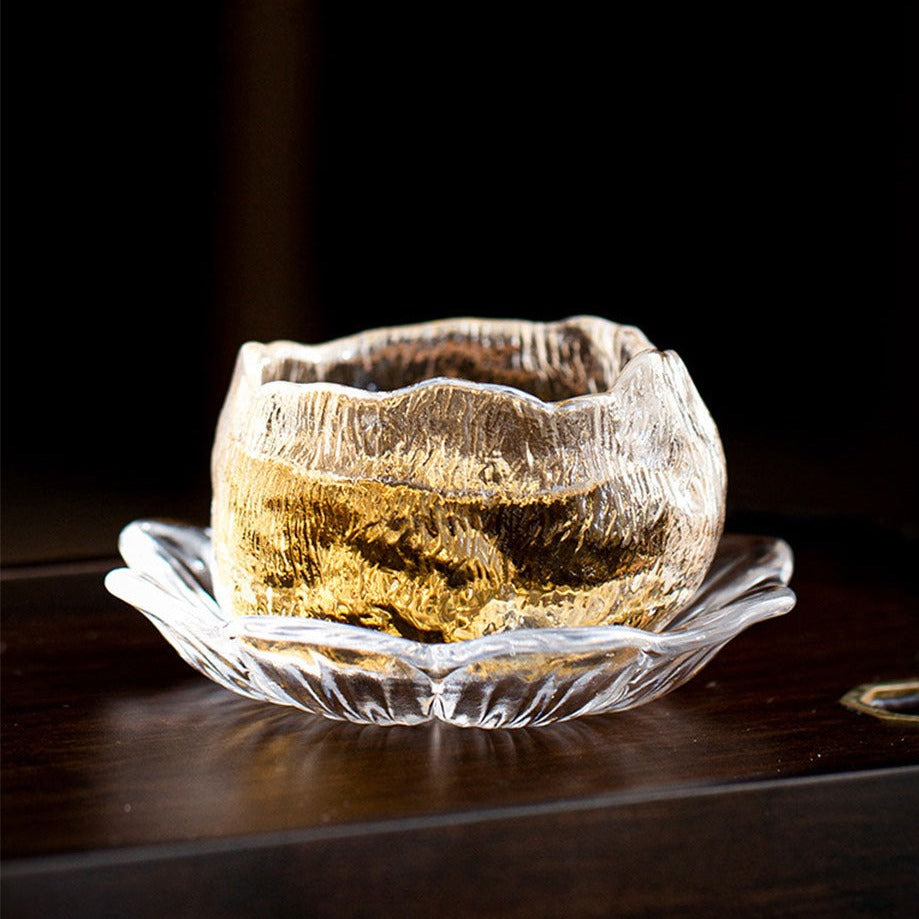 Tasse à thé en verre épais faite à la main style japonais