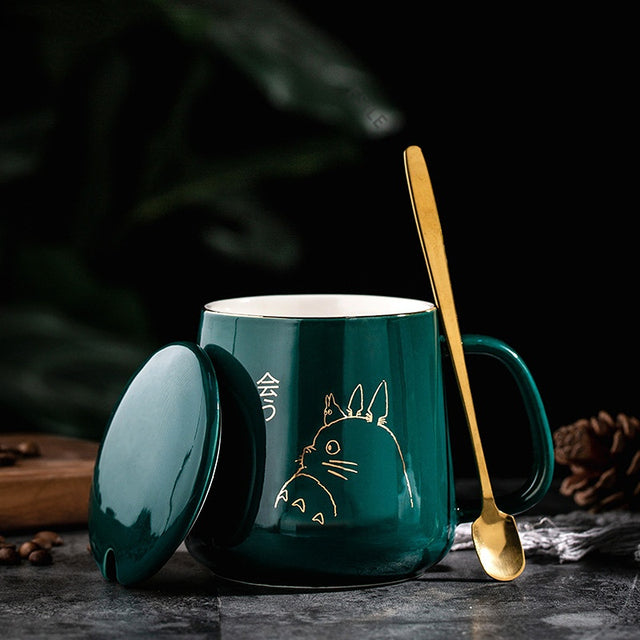 Tasse à café en céramique peinte en or de luxe léger